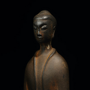 Vintage Iron Zazen Buddha