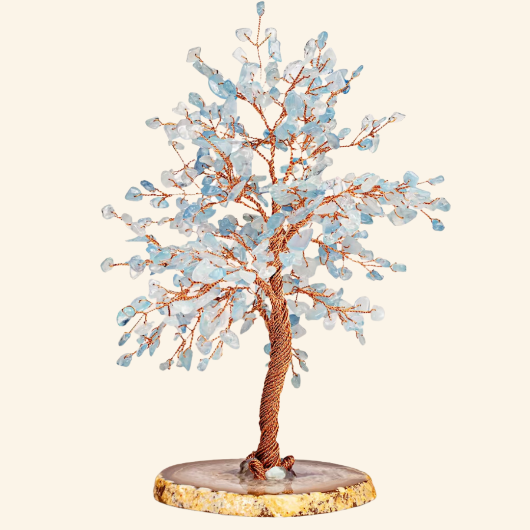 Stress Reliever - Aquamarine Feng Shui Tree