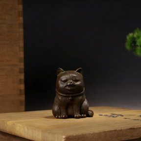 Japanese Meiji Bronze Lucky Kitten