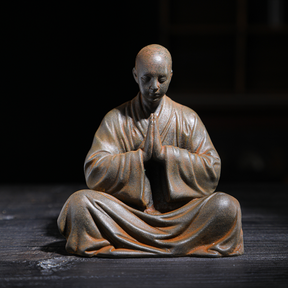 Rustic Sitting Buddhist Monk