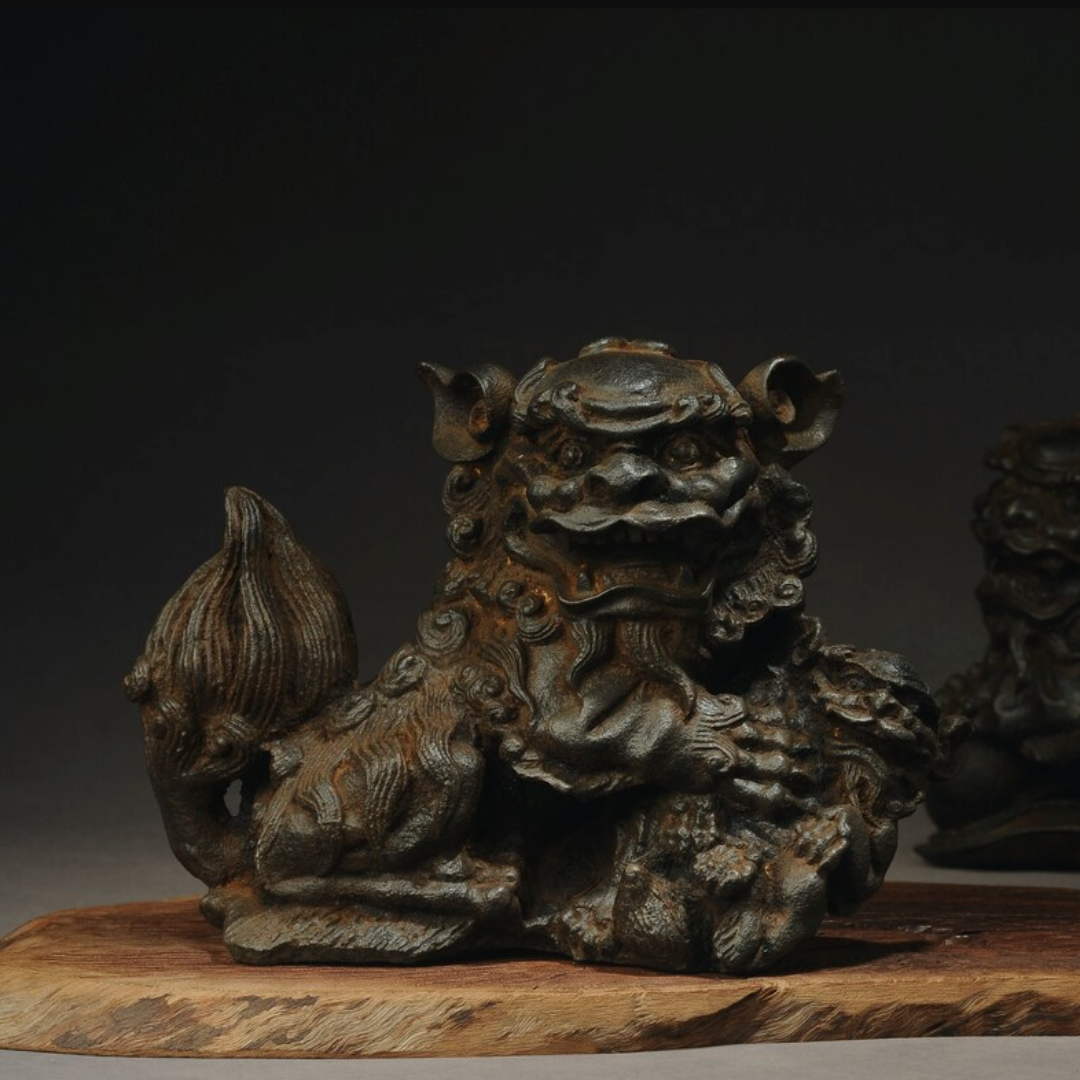 Iron Emperor & Empress Foo Dogs