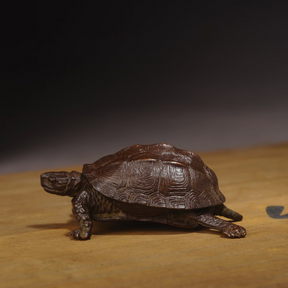 Japanese Meiji bronze turtle sculpture