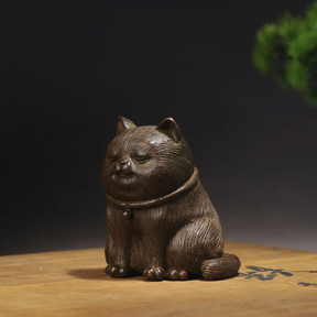 Japanese Meiji Bronze Lucky Kitten