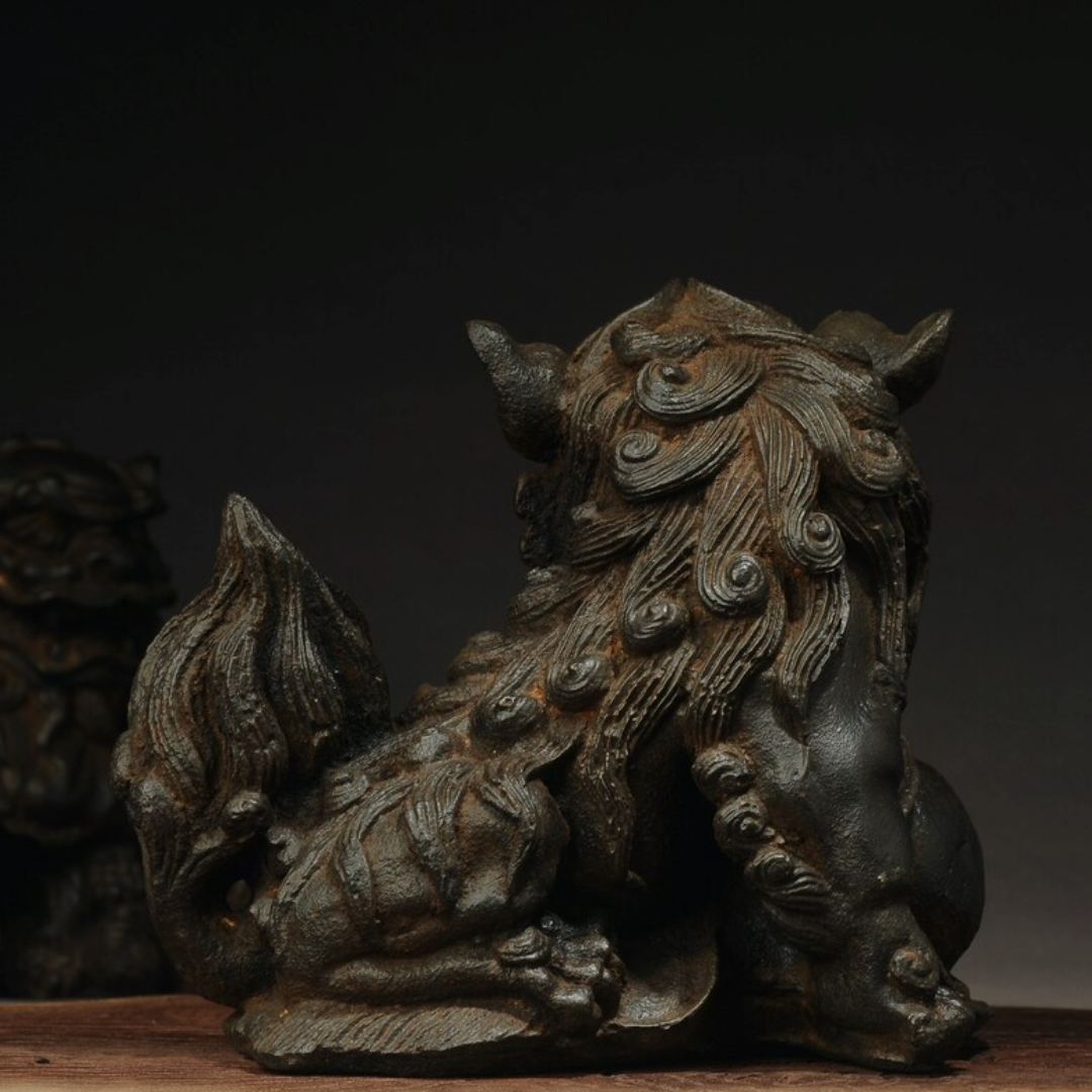 Iron Emperor & Empress Foo Dogs