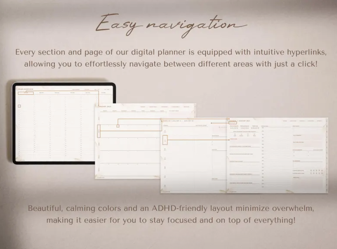 2025 ADHD Digital Planner