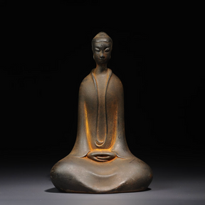 Vintage Iron Zazen Buddha