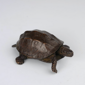 Japanese Meiji bronze turtle sculpture