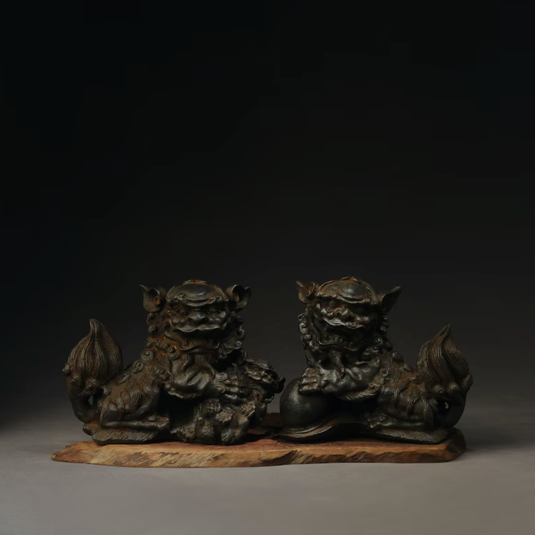 Iron Emperor & Empress Foo Dogs