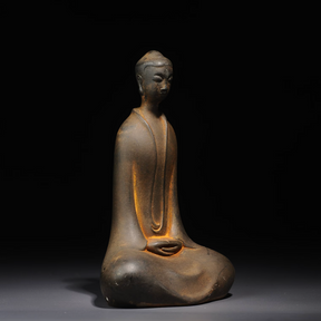 Vintage Iron Zazen Buddha