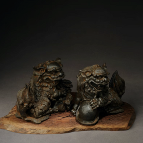 Iron Emperor & Empress Foo Dogs