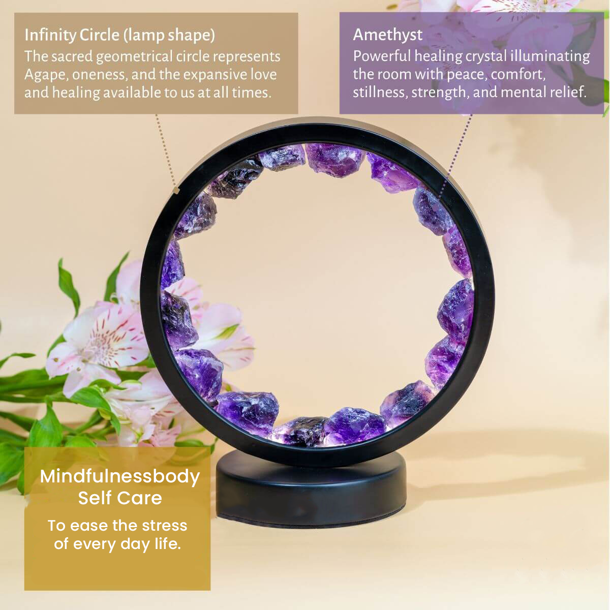 Inner Peace - Spiritual Protection Amethyst Lamp